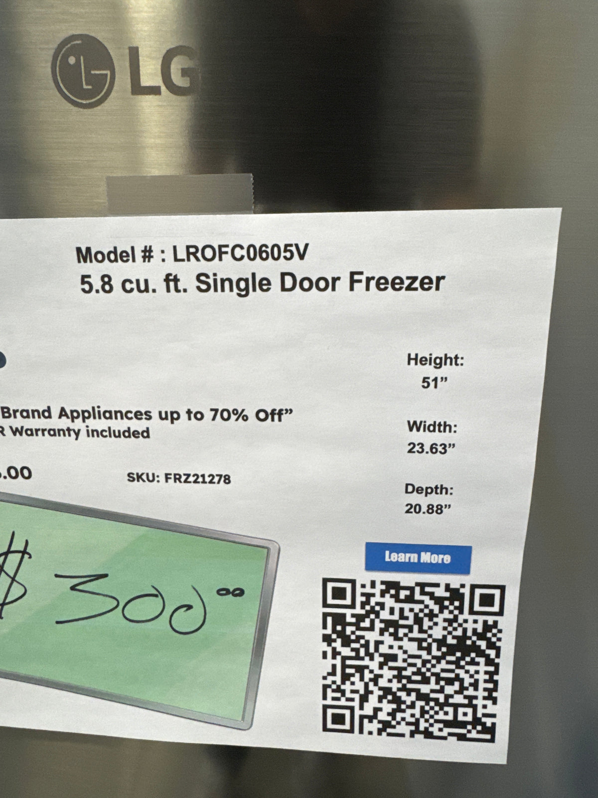 LROFC0605V - Refrigerator