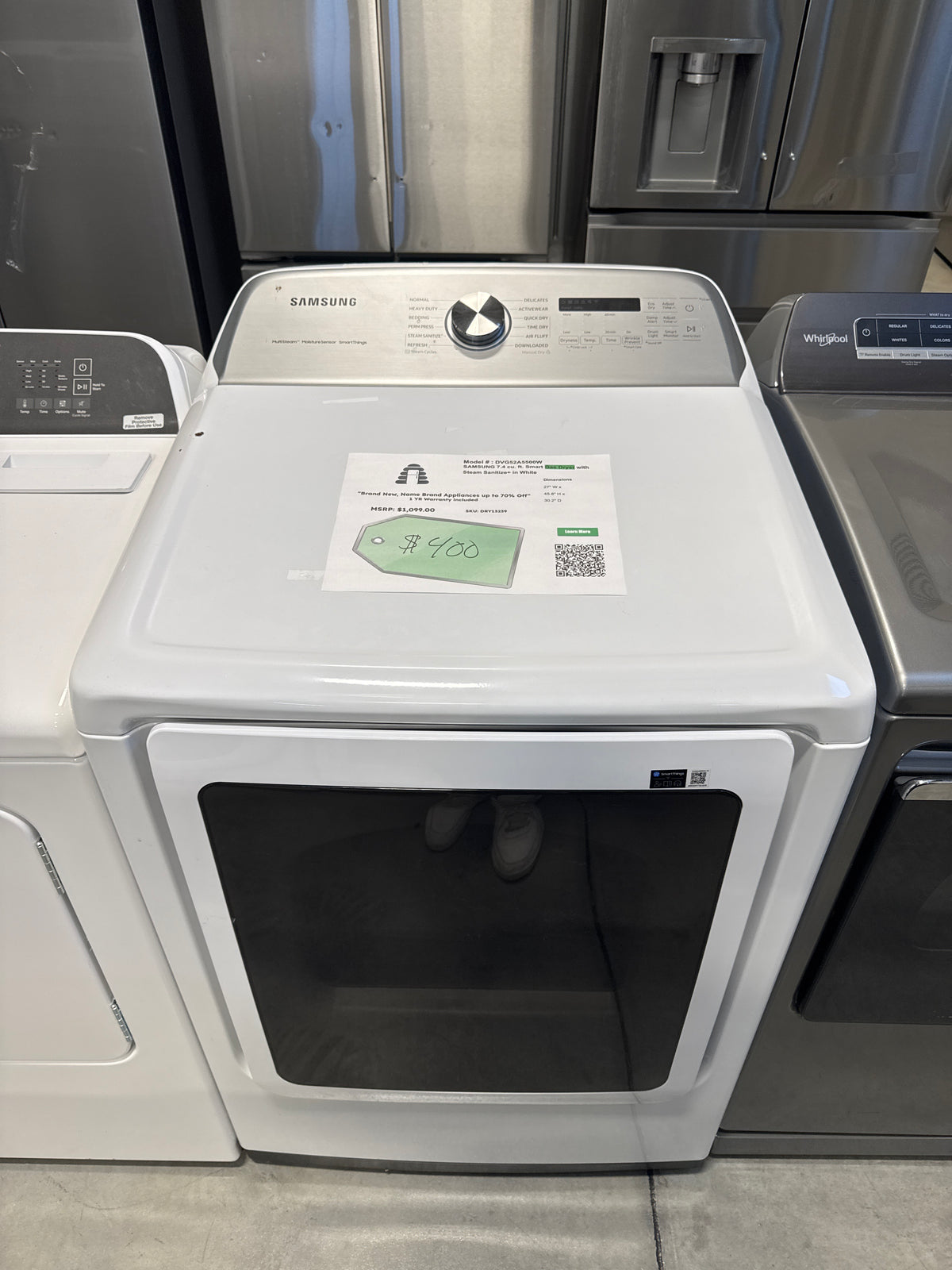 DVG52A5500W - Gas Dryers
