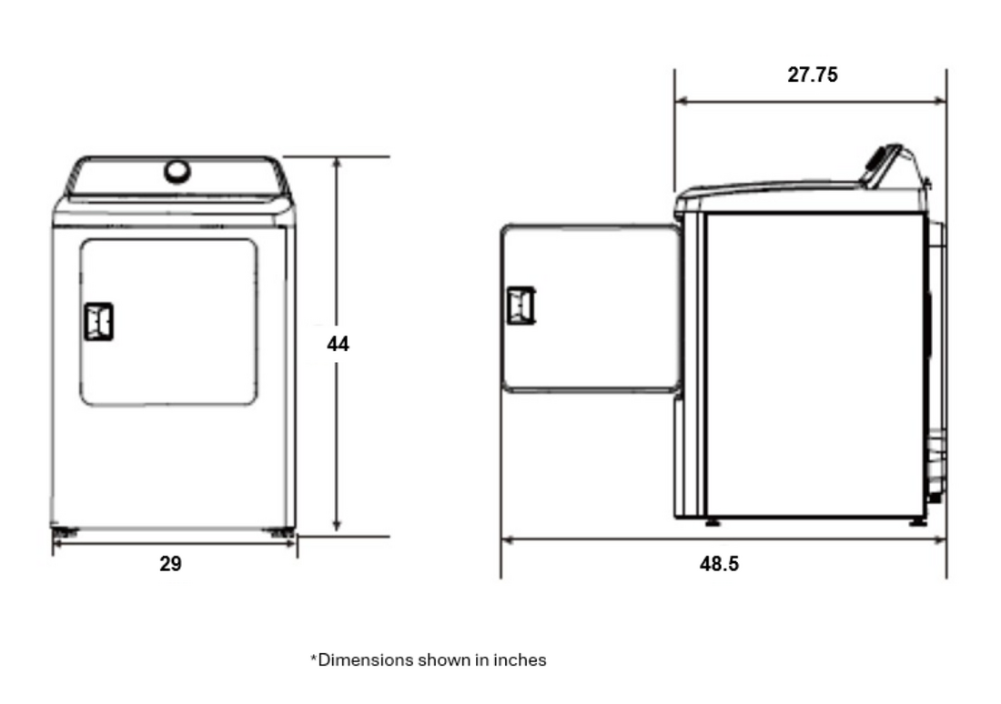 VDE/GW6511RW Dryer sku DRY23337